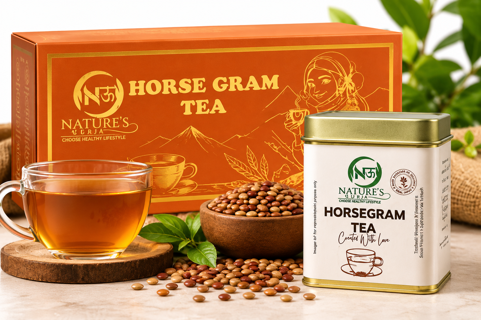 Nature’s Urja Horse Gram Tea packaging