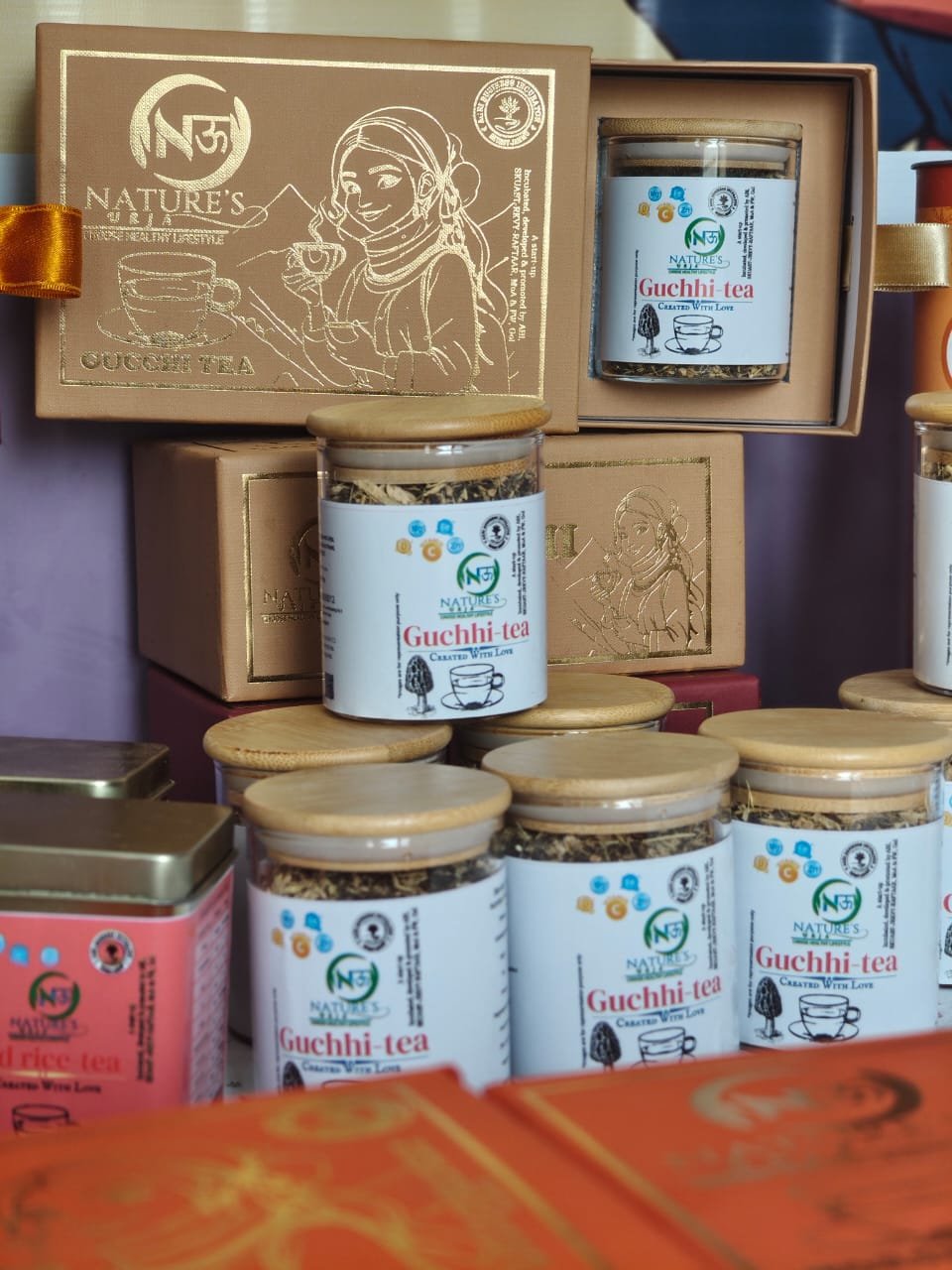Nature’s Urja Gucchi Tea jars and gift box